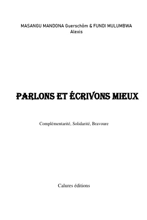 Parlons et écrivons mieux   alexis fundi mulumbwa