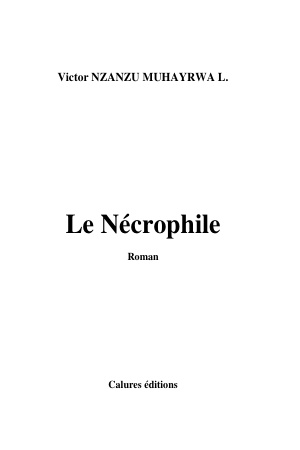 Le nécrophile   victor nzanzu