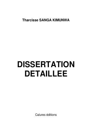 Dissertation détaillée    tharcisse sanga kimunwa