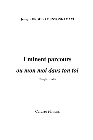 Eminent parcours ou mon moi dans ton toi   jenny kongolo